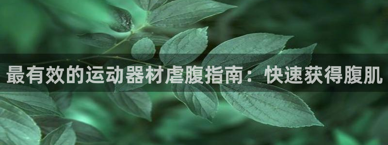 意昂3集团官网首页：最有效的运动器材虐腹指南：快速获