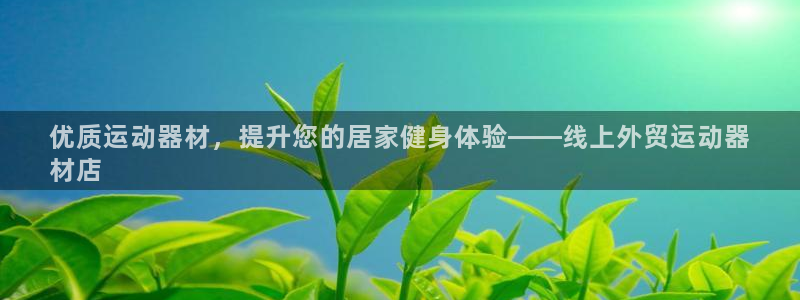 意昂3娱乐：优质运动器材，提升您的居家健身体验——线