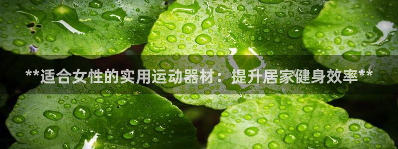 意昂平台体育：**适合女性的实用运动器材：提升居家健