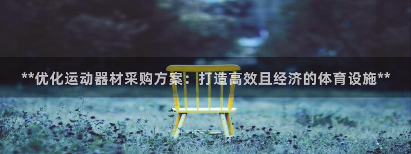 意昂3娱乐网站：**优化运动器材采购方案：打造高效且